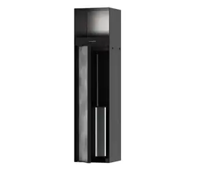 Hansgrohe XtraStoris Rock - Podomítkový držák toaletního papíru s WC štětkou | s dvířky | matná černá