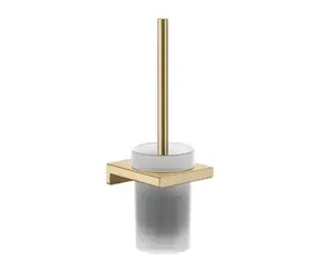 Hansgrohe AddStoris - WC štětka nástěnná | matné sklo/kartáčovaný bronz
