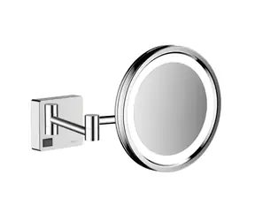 Hansgrohe AddStoris - Kosmetické nástěnné zrcátko s LED osvětlením | chrom