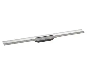 Hansgrohe RainDrain Flex - Lineární sprchový žlab s nerezovým roštem 900 | ke stěně | zkrátitelný | kartáčovaná nerez