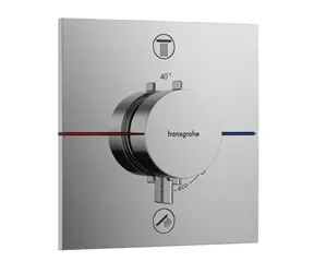 Hansgrohe ShowerSelect Comfort - Termostatická baterie pod omítku | pro 2 spotřebiče | chrom