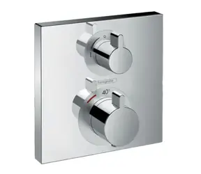 Hansgrohe Ecostat Square - Termostatická baterie pod omítku s uzavíracím ventilem | chrom