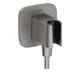 Hansgrohe - Sprchové kolínko s držákem, kartáčovaný černý chrom