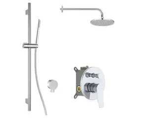 kielle - Sprchový set s baterií pod omítku, pro 2 spotřebiče, s příslušenstvím EcoSpare a tělesem, chrom