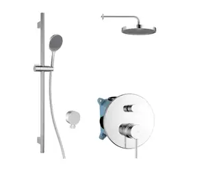 kielle - Sprchový set s baterií pod omítku, pro 2 spotřebiče, s příslušenstvím EcoSpare a tělesem, chrom