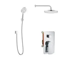 kielle - Sprchový set s baterií pod omítku, pro 2 spotřebiče, s příslušenstvím EcoSpare a tělesem, chrom