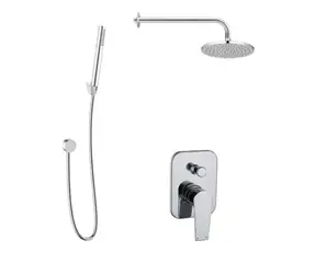 kielle - Sprchový set s baterií pod omítku, pro 2 spotřebiče, s příslušenstvím EcoSpare a tělesem, chrom