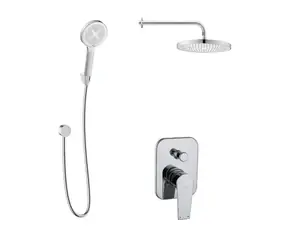 kielle - Sprchový set s baterií pod omítku, pro 2 spotřebiče, s příslušenstvím EcoSpare a tělesem, chrom