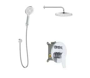 kielle - Sprchový set s baterií pod omítku, pro 2 spotřebiče, s příslušenstvím EcoSpare a tělesem, chrom