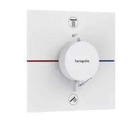 Hansgrohe - Termostatická baterie pod omítku, pro 2 spotřebiče, matná bílá