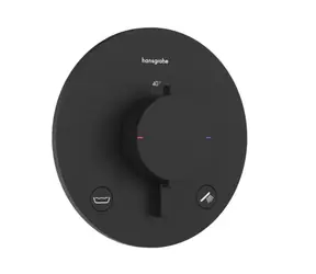 Hansgrohe - Termostatická baterie pod omítku, pro 2 spotřebiče, matná černá