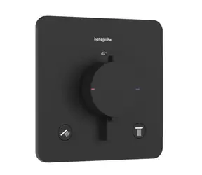 Hansgrohe - Termostatická baterie pod omítku, pro 2 spotřebiče, matná černá
