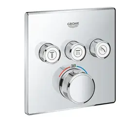 Grohe - Termostatická baterie pod omítku, 3 ventily, chrom