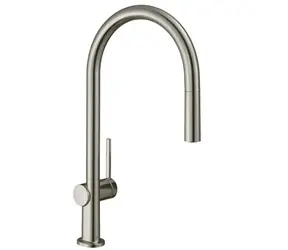 Hansgrohe - Dřezová baterie Talis s výsuvnou koncovkou, sBox, vzhled nerezu