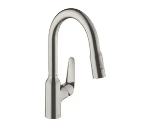 Hansgrohe - Dřezová baterie M429-H180 s výsuvnou sprškou, vzhled nerezu