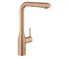 Grohe - Dřezová baterie s výsuvnou sprškou, kartáčovaný Warm Sunset