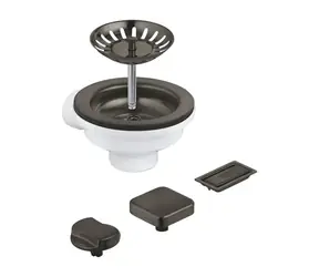 Grohe - Odtoková souprava pro dřez, kartáčovaný Hard Graphite