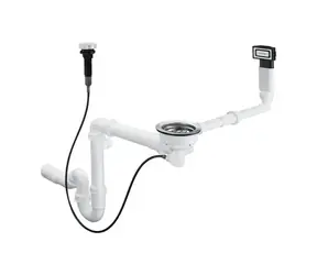 Hansgrohe - Automatická odtoková a přepadová souprava pro granitový jednodřez, chrom