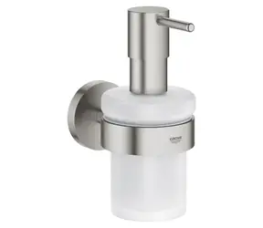 Grohe QuickFix Start - Dávkovač mýdla s držákem sklo/supersteel