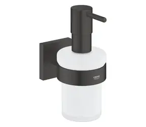 Grohe QuickFix Start Cube - Dávkovač mýdla s držákem sklo/matná černá