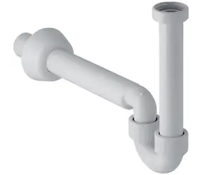 Geberit - Trubková zápachová uzávěrka pro umyvadlo a bidet, vývod vodorovný, d 32 mm, alpská bílá
