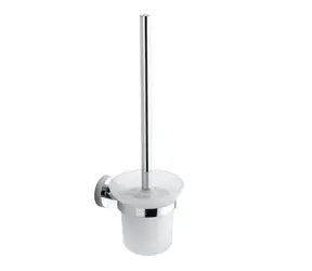 kielle - WC štětka nástěnná s držákem, matné sklo/chrom