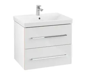 Villeroy & Boch - Umyvadlová skříňka, 63x51x45 cm, 2 zásuvky, Crystal White