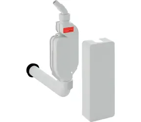 Geberit - Zápachová uzávěrka na omítku, s krytem, d 40 mm, alpská bílá