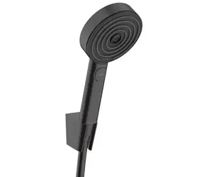 Hansgrohe - Set sprchové hlavice, držáku a hadice, 3 proudy, EcoSmart, matná černá