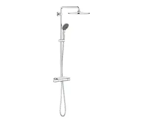 Grohe - Sprchový set 310 s termostatem na zeď a poličkou, 3 proudy, chrom