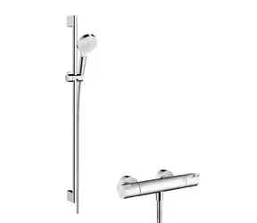 Hansgrohe - Sprchový set Vario s termostatem Ecostat 1001 CL, 2 proudy, bílá/chrom