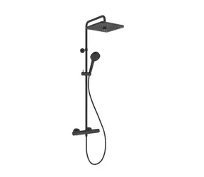 Ideal Standard - Sprchový set s termostatem, 26x26 cm, 2 proudy, hedvábná černá