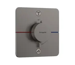 Hansgrohe - Termostatická baterie pod omítku, pro 2 spotřebiče, kartáčovaný černý chrom