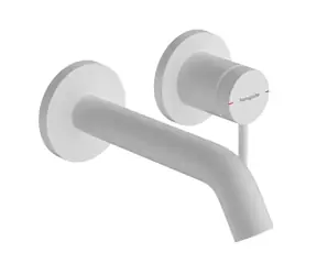 Hansgrohe - Umyvadlová baterie pod omítku, s výpustí, 2-otvorová instalace, EcoSmart, matná bílá