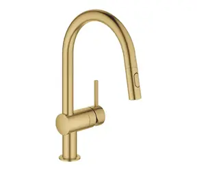 Grohe - Dřezová baterie s výsuvnou sprškou, kartáčovaný Cool Sunrise