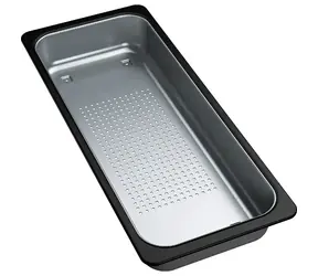 Franke - Odkapávací miska pro dřezy, 181x431x59 mm, nerez/černý plast