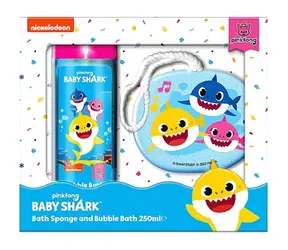 Corsair Toiletries BABY SHARK 250ml Shower Gel & Bath Sponge / sprchový gel a mycí houba