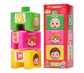 Corsair Toiletries COCOMELON Stackable Bubble Bath Cubes / stohovatelné kostky s pěnou do koupele 3x 175 ml / od 3 let