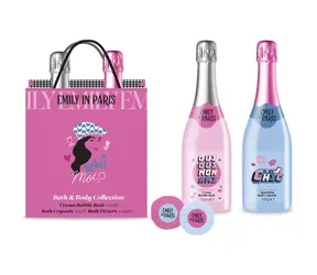 Corsair Toiletries EMILY IN PARIS Dárková sada 1x pěna do koupele 250ml & 1x krystaly 335g & 2x 80 g bomba do koupele