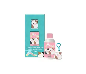 Corsair Toiletries SQUISHMALLOWS Bath Milk & Charm - dárková sada koupelnové mléko 260 ml / od 3 let