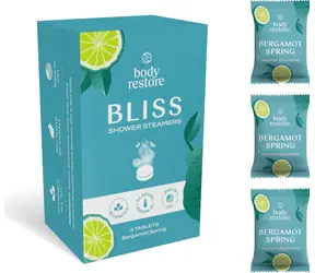 Body Restore Bliss Shower Steamers / tablety do sprchy / vůně Bergamot / 3 ks