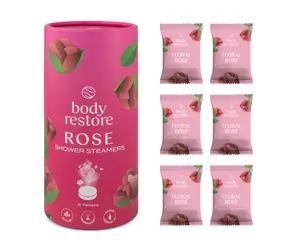Body Restore Rose Shower Steamers / tablety do sprchy / vůně Růže / 6 ks