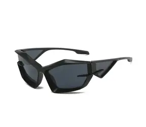 VeyRey Unisex futuristické sluneční brýle Calictor černé univerzální