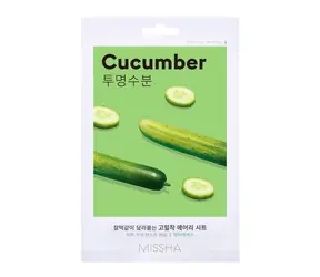 MISSHA Airy Fit Sheet Mask (Cucumber) / Plátýnková maska s výtažkem z okurky / 19g