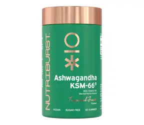 Nutriburst Premium Ashwagandha KSM-66, vegan gumídci, bez přidaného cukru 60ks 
