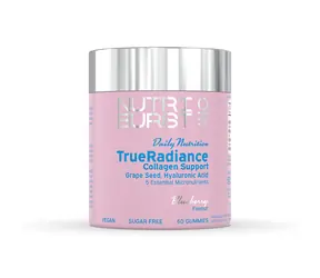 Nutriburst TrueRadiance – gumídci s liposomální vitamín C/hyaluronát/hroznový extrakt/biotin, borůvka 60ks 