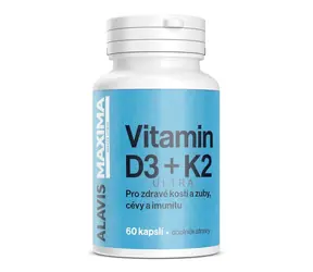 ALAVIS MAXIMA Vitamin D3 K2, 60 kapslí