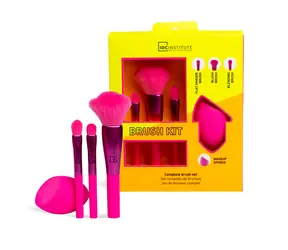 IDC Institute Makeup Brushes & Blender Set 4 ks / Sada štětců a houbičky