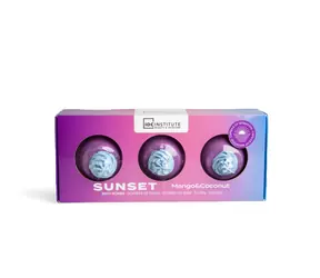 IDC Institute Cocktail Bath Bomb Trio 100 g Sunset / Sada šumivých bomb do koupele