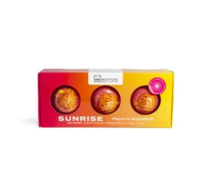 IDC Institute Cocktail Bath Bomb Trio 100 g Sunrise / Sada šumivých bomb do koupele